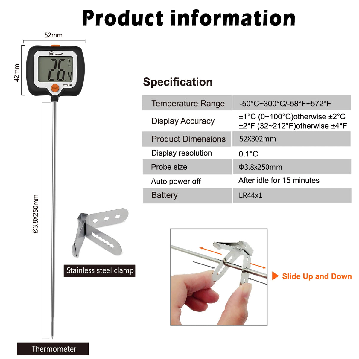Digital Food Probe Thermometer
