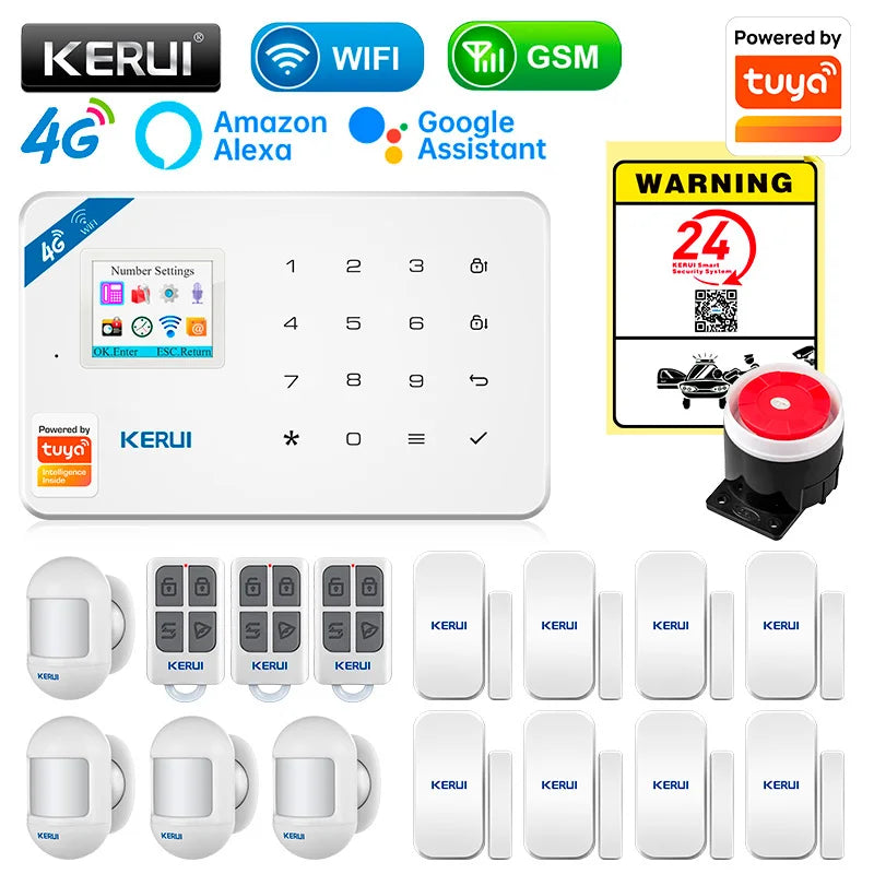 KERUI 4G plus WiFi Home Alarm System Anti-Theft Security System for House Protection