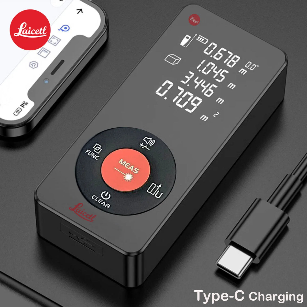 Rechargeable Laser Distance Meter - Range Options