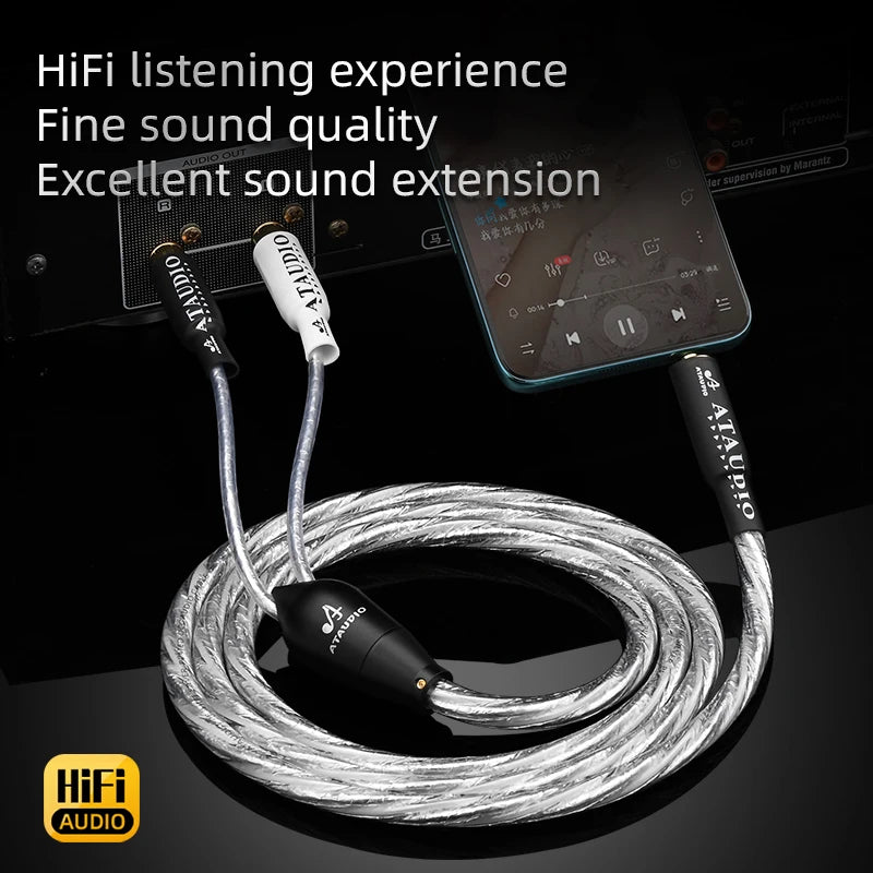 3.5 mm Stereo to Twin RCA Audio Cable