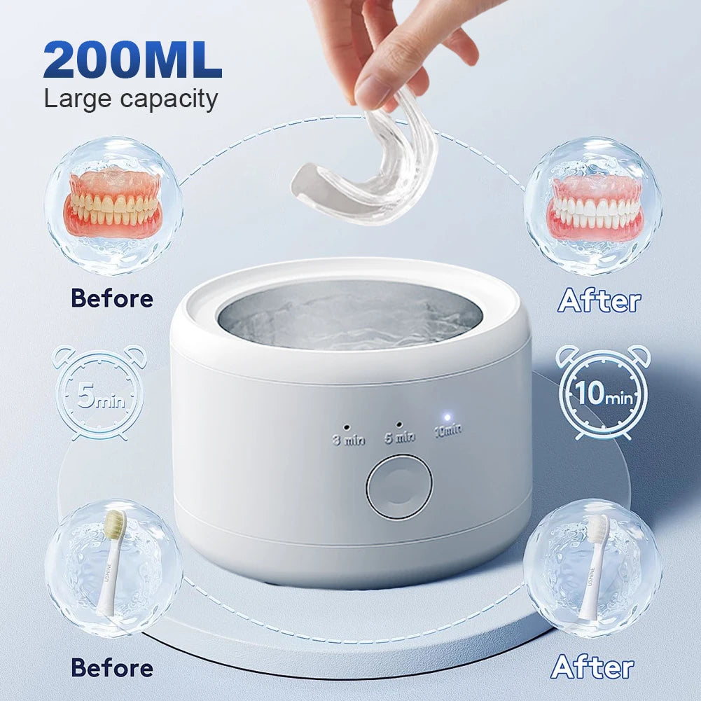Ultrasonic Cleaner for Jewelry, Glasses & Dentures USB Rechargeable
