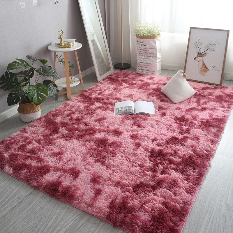 White Fluffy Hall Carpet Modern Living Room Bedroom Home Decor Large Mats Thickened Non-Slip Girl Children's Room Pink Furry Rug