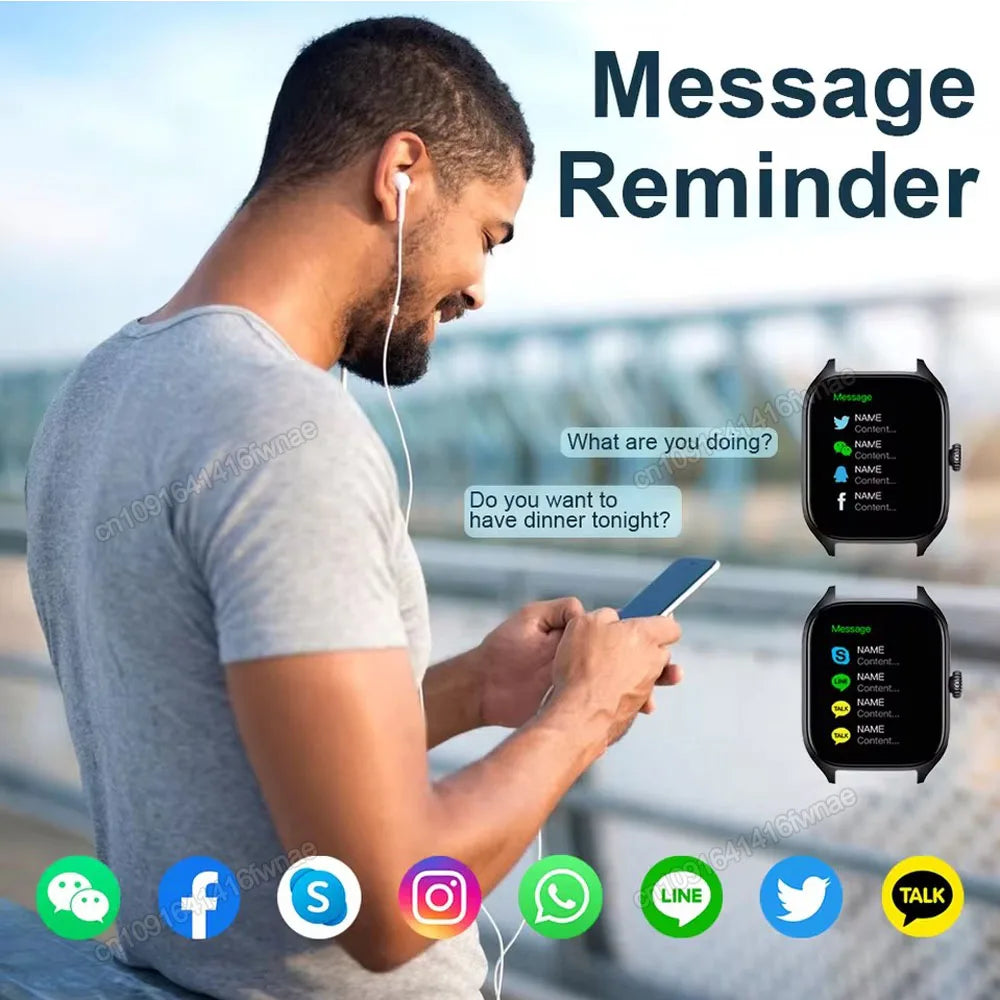 Reloj inteligente para llamadas Bluetooth de 2,01 pulgadas con seguimiento de actividad
