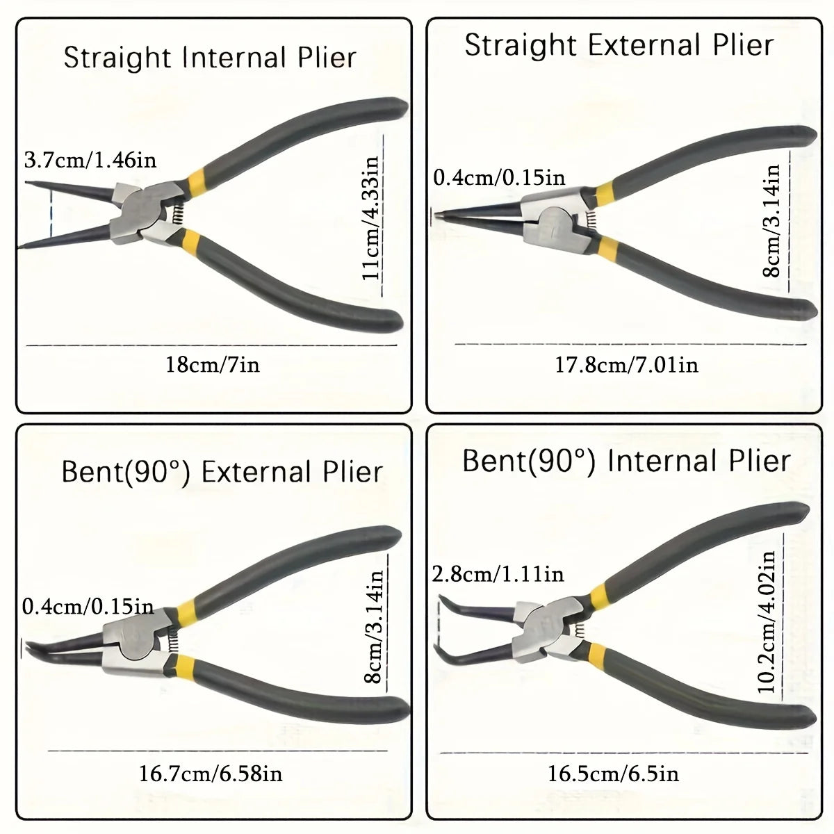 Four-Piece Snap-Ring Pliers Set
