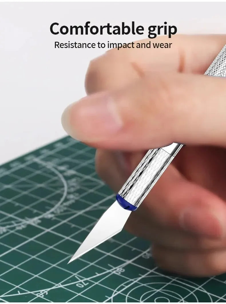 13Pcs Metal Carving Knife Pen Style Art Seal Cutting Manual Combination Paper Cuttings Non-Slip Gadget DIY Precision Repair Tool