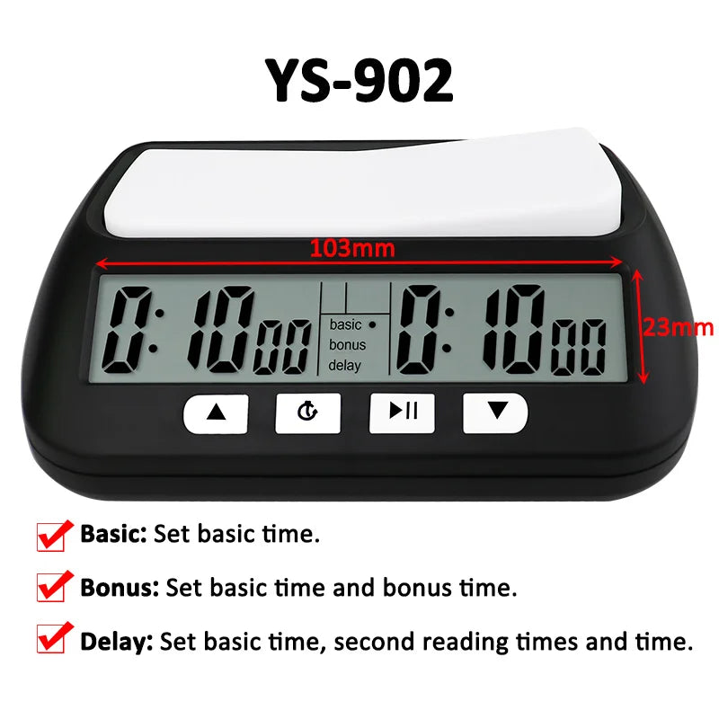 Orologio digitale per scacchi, YS-9901 o YS-902