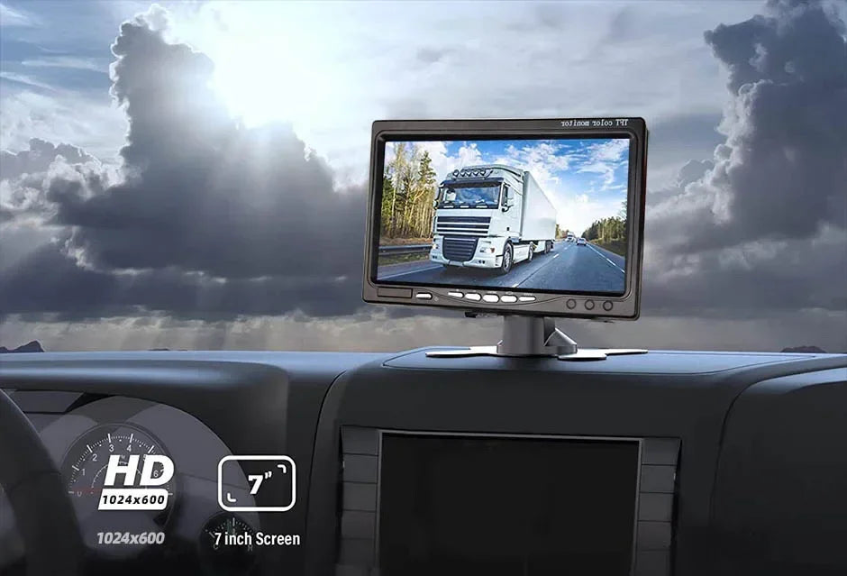 HD-backupkamera med 7" skærm til lastbil, autocamper og trailer
