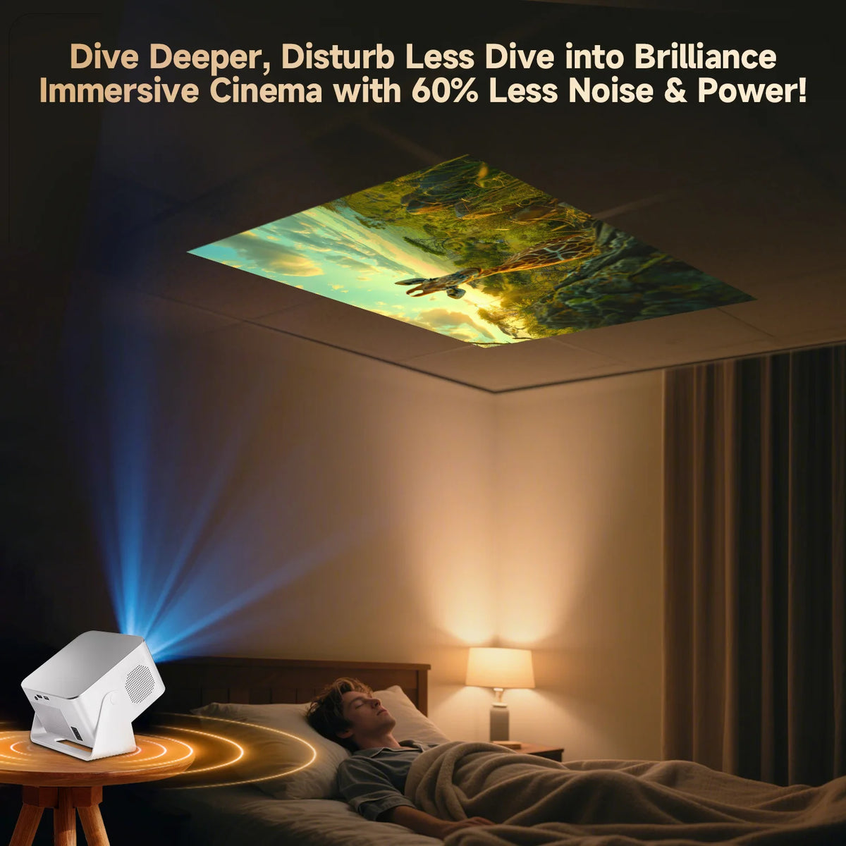 Magcubic HY350Max 900ANSI Android 14 Auto Focus Projector Support 8K Native 1080P with Wifi6 BT5.4 16G Allwinner H726 Portable