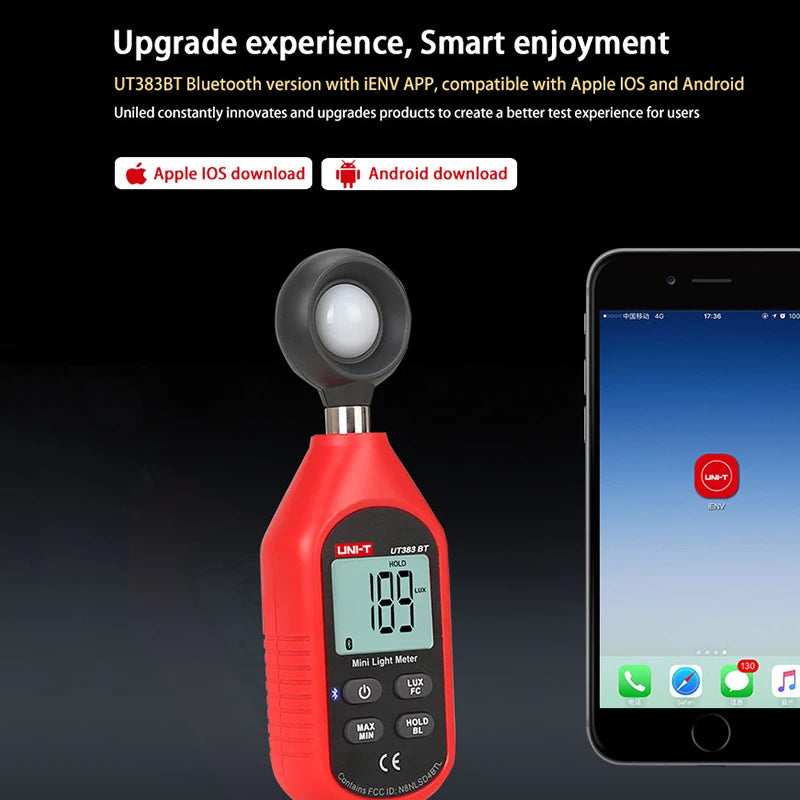 UT383 ja UT383BT Digitaalinen Valaistusmittari