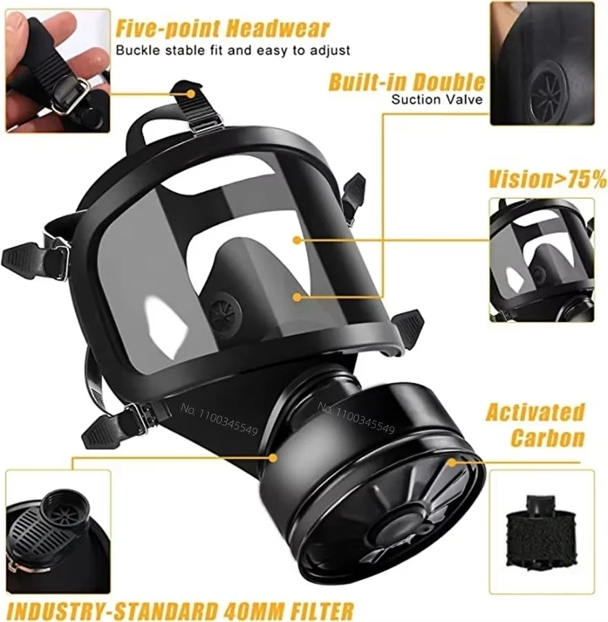 MF14 Full Face Respirator with Activated Carbon Filter