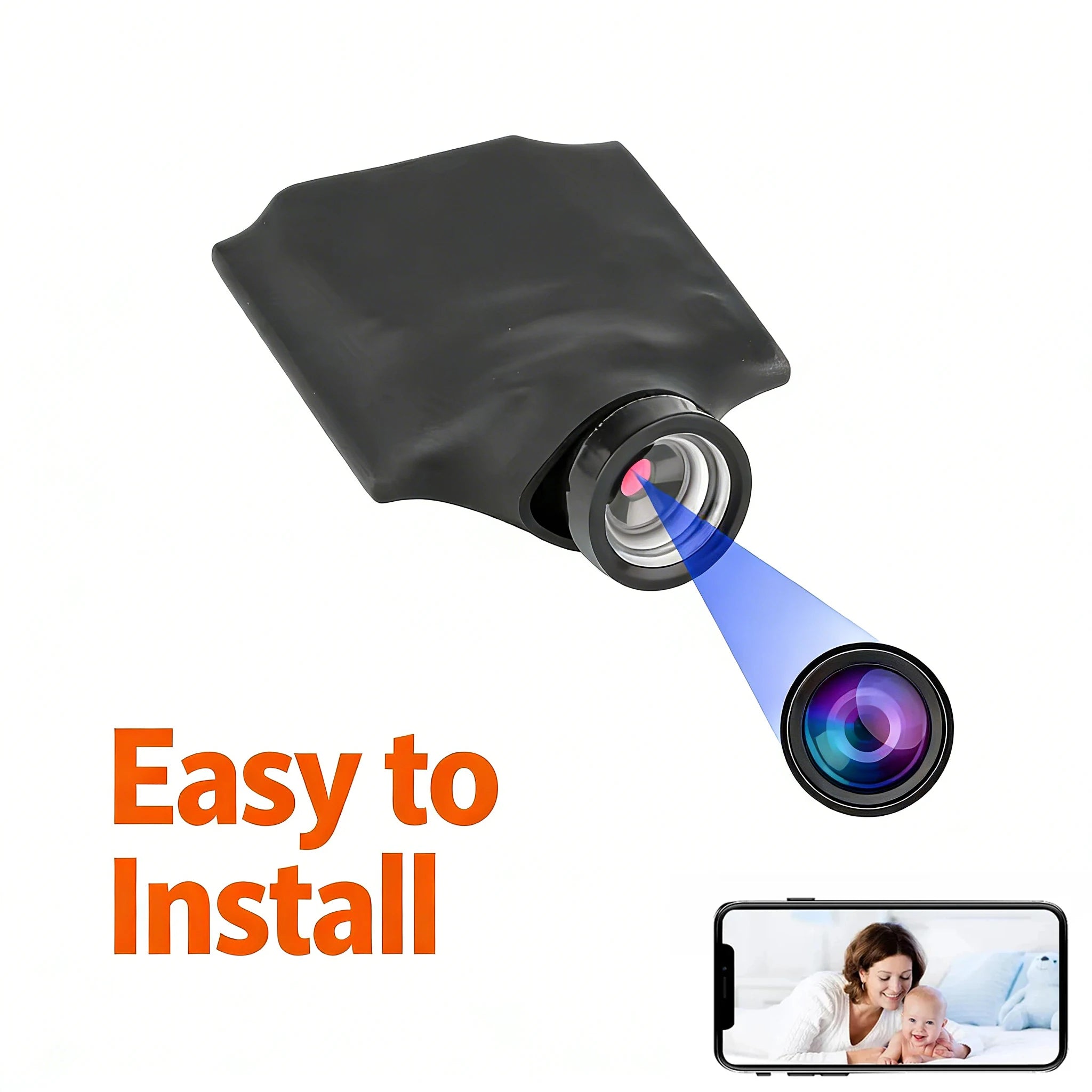 Mini WiFi biztonsági kamera 1080P HD mozgásérzékeléssel és távoli megtekintéssel