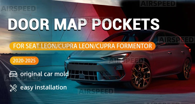 Car Front Rear Door Map Pocket Sticker for Seat Leon and Cupra