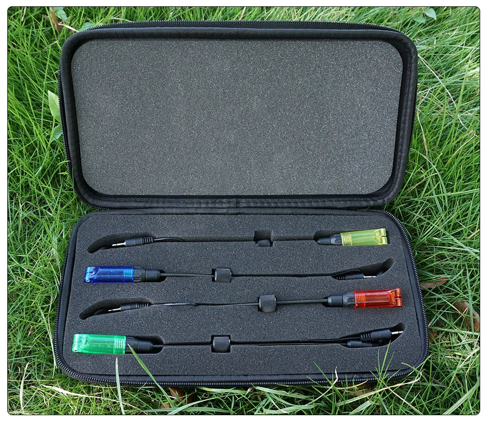 Hirisi B2032 Carp Fishing LED Swinger Drop Off Indicator Metals Soft Pole LED Light Bite Detection for Carp Coarse Fishing