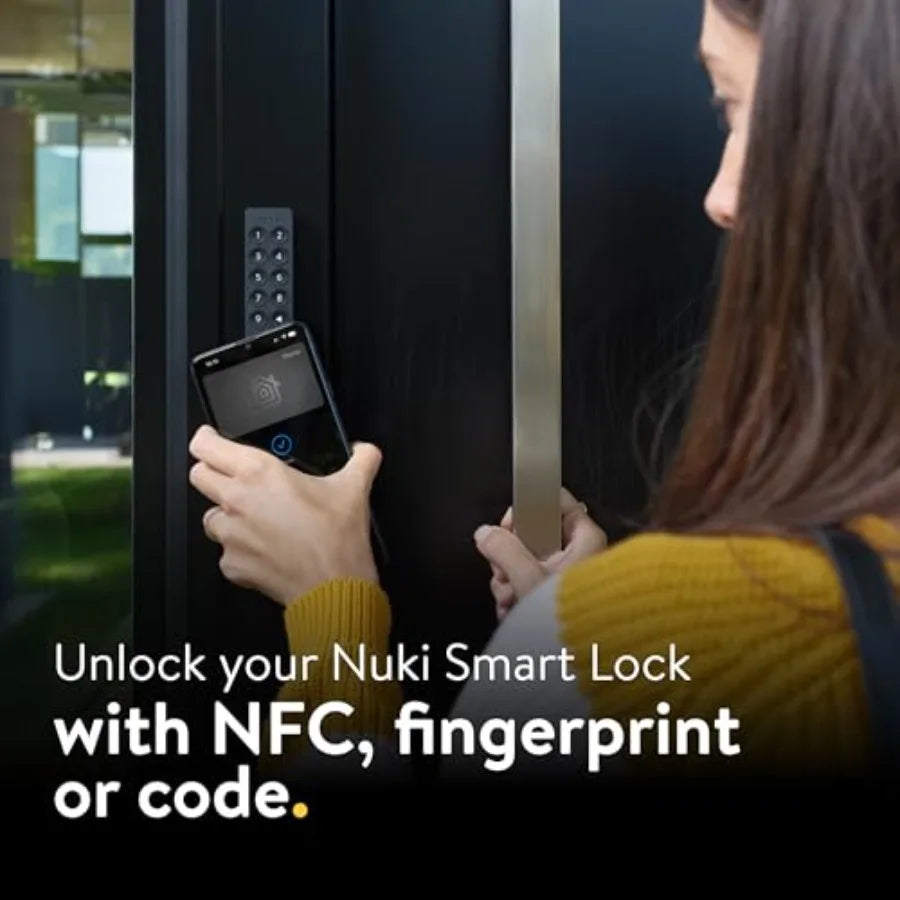 Pametna brava s tipkovnicom NFC, pristupom otiskom prsta i kodom (Matter Bluetooth)