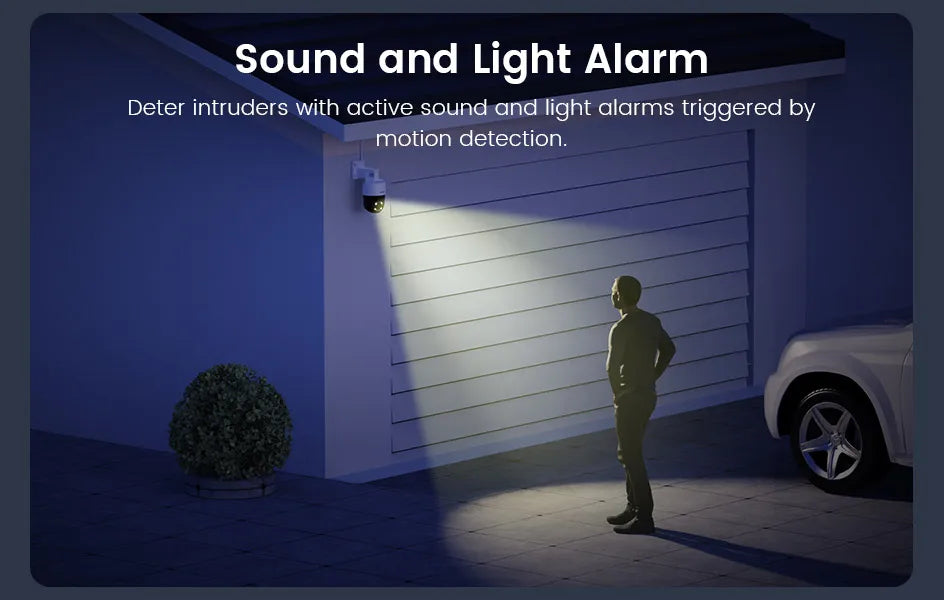 4K/3K PoE PTZ Security IP Camera with AI Detection