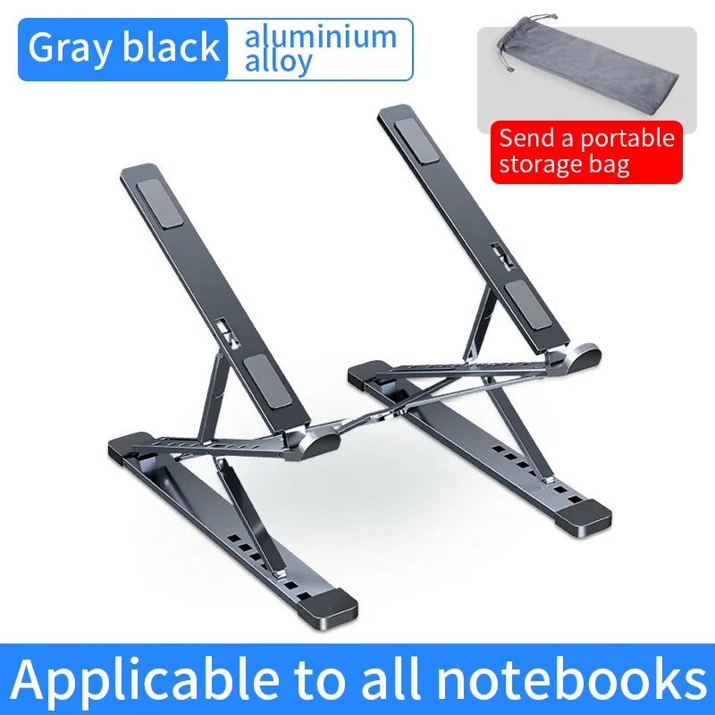 Justerbart sammenleggbart laptopstativ i aluminium
