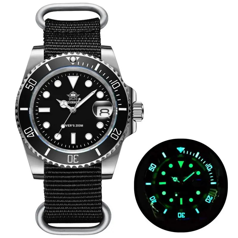 ADDIESDIVE Stainless Steel Men's Quartz Dive Watch