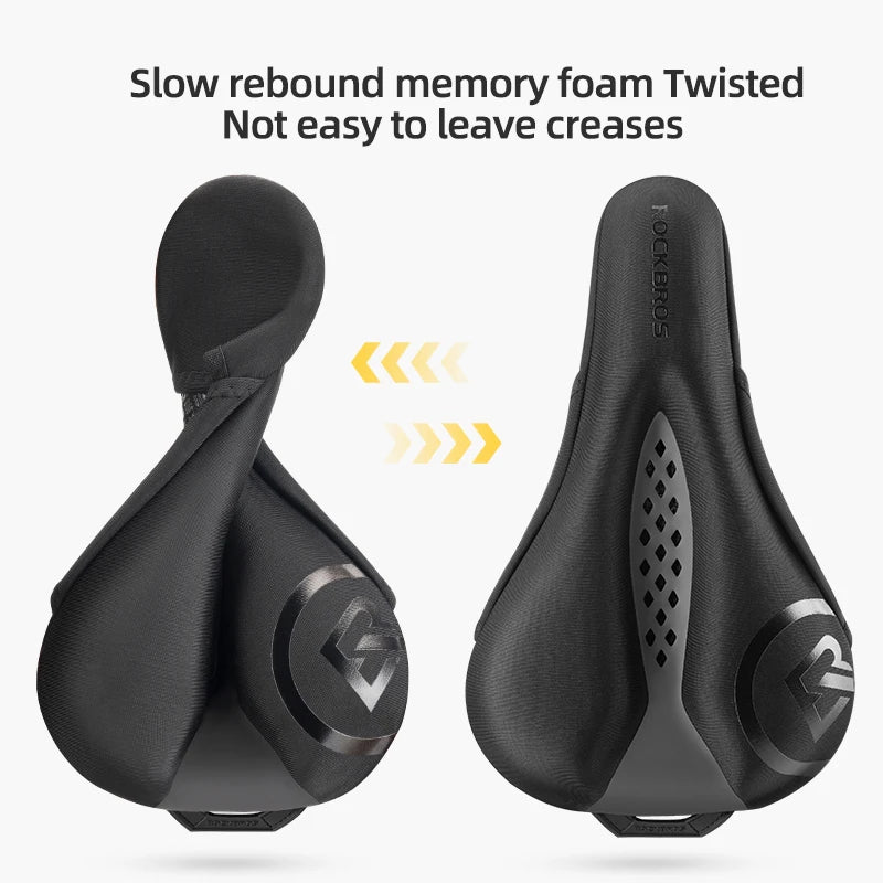 Memory Foam Bicycle Saddle Cover with Gel Cushion and Anti-Slip Fit