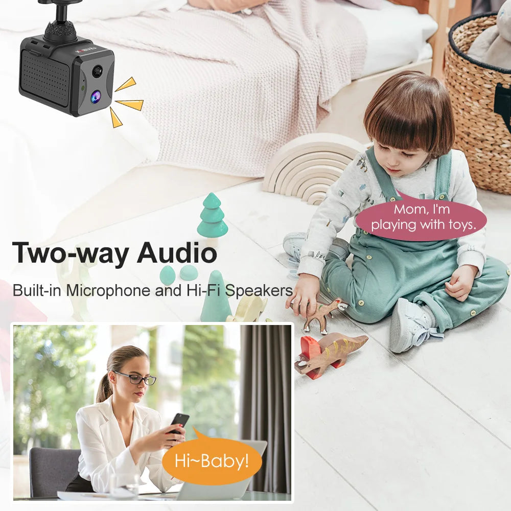 LS VISION 5MP Mini Security Camera with 4G SIM and WiFi