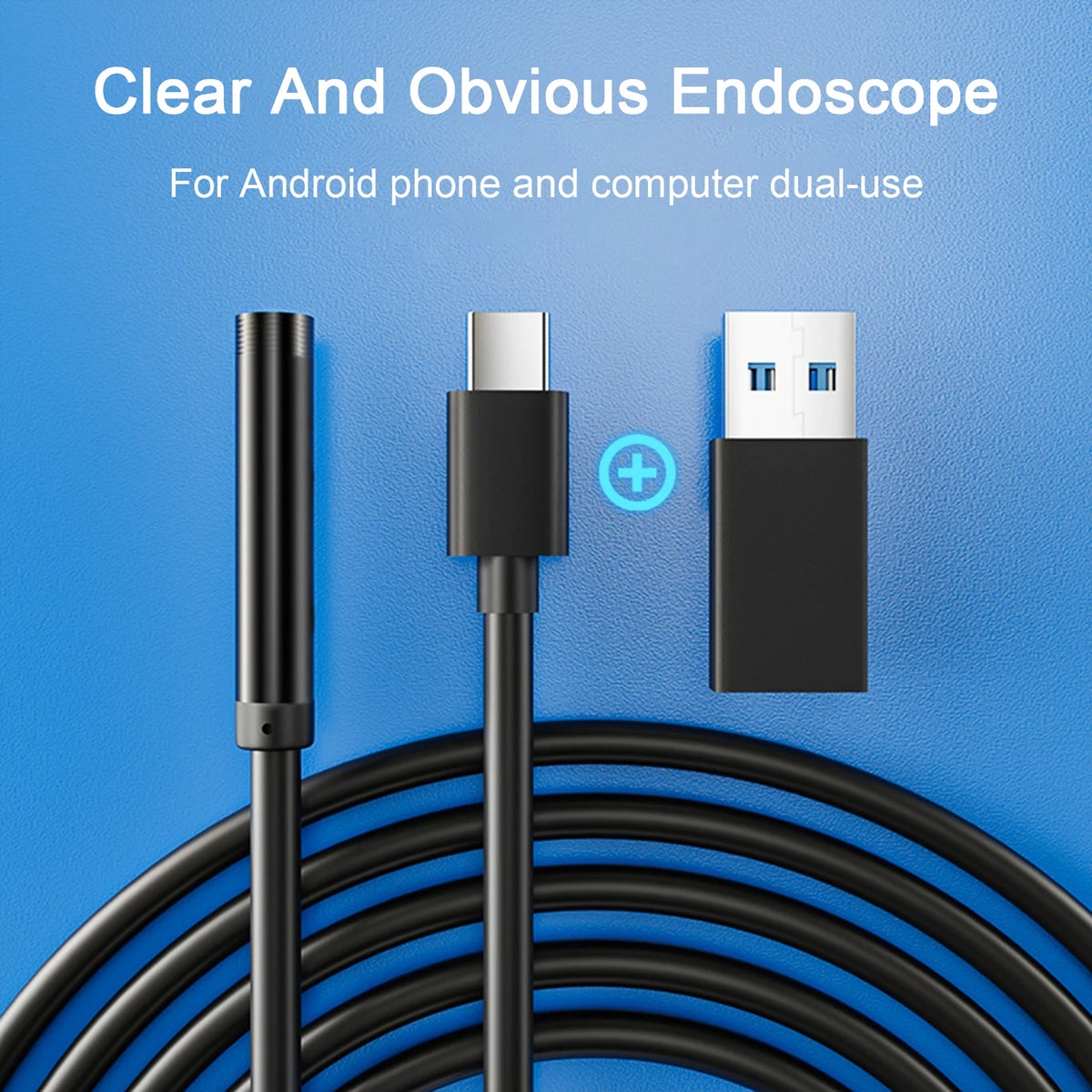 Endoscopio de inspección USB-C para teléfonos Android compatibles