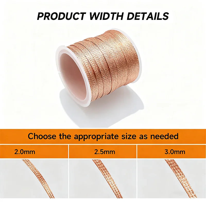 Copper Desoldering Braid, Multiple Widths and Lengths