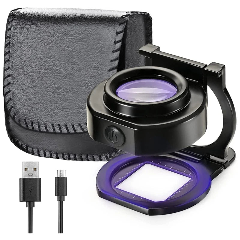 Rechargeable Folding Loupe with LED Light