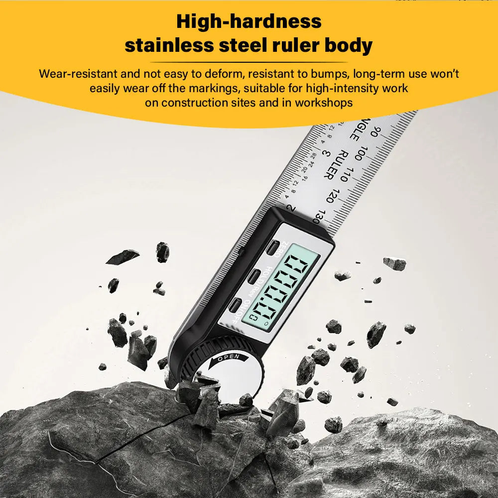 200 mm Digital Angle Ruler with Locking Knob