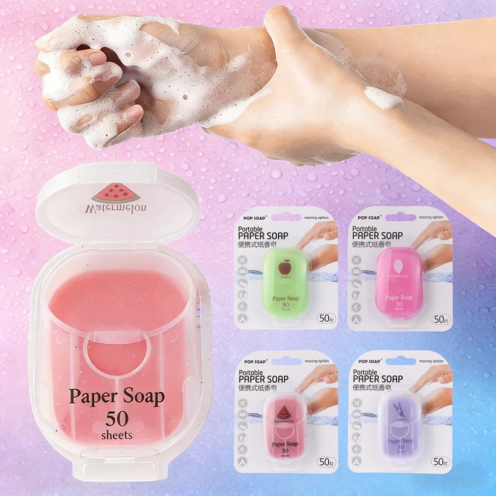 Portable Hand Soap Sheets, 50-Sheet Box