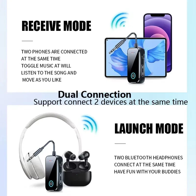 Zwei-in-eins Bluetooth-Audiosender und -empfänger