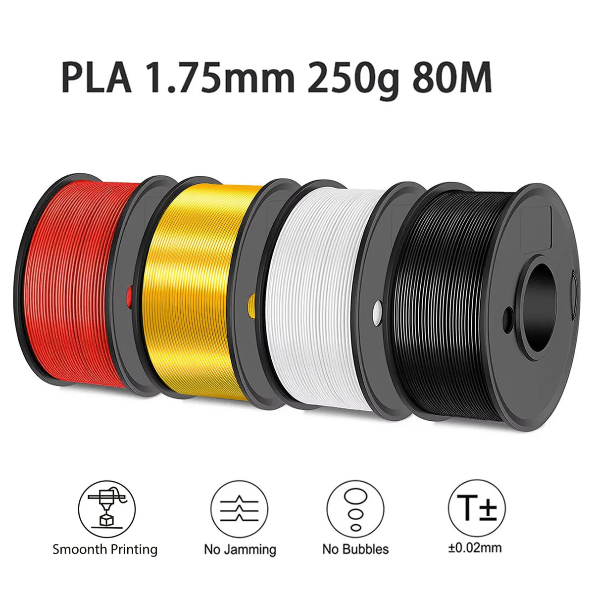 3D Printing Filament PLA 250g Length 80M Diameter 1.75mm FDM Printer Material