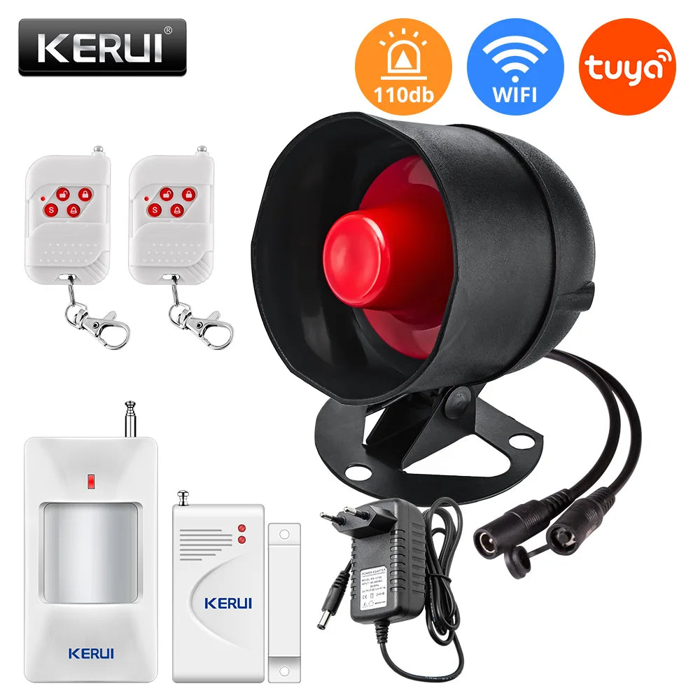 WiFi Siren and Wireless Sensor Alarm Kit