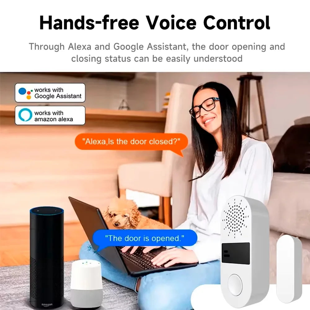 Wi-Fi Door Sensor with Sound and Light Alarm