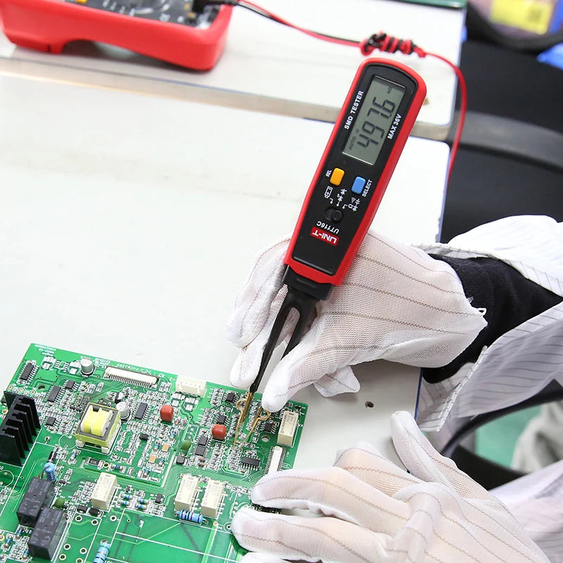 UNI-T UT116C UT116A SMD Tester Meter Rotable Tweezer Resistance Capacitance LED Diode Continuity Battery Tester