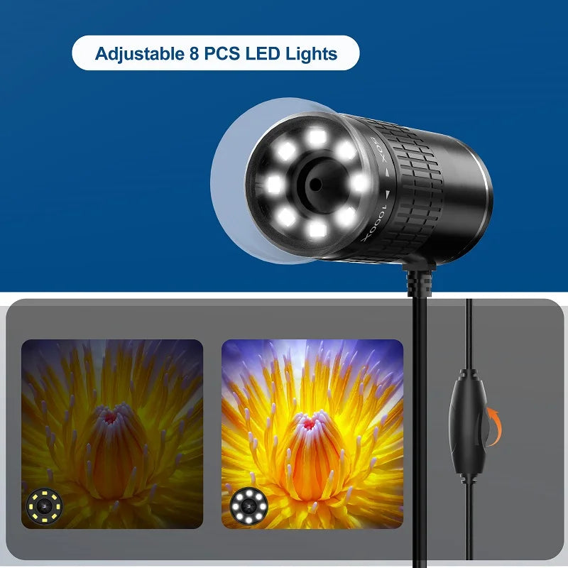 USB Microscope Camera with Adjustable LED Stand