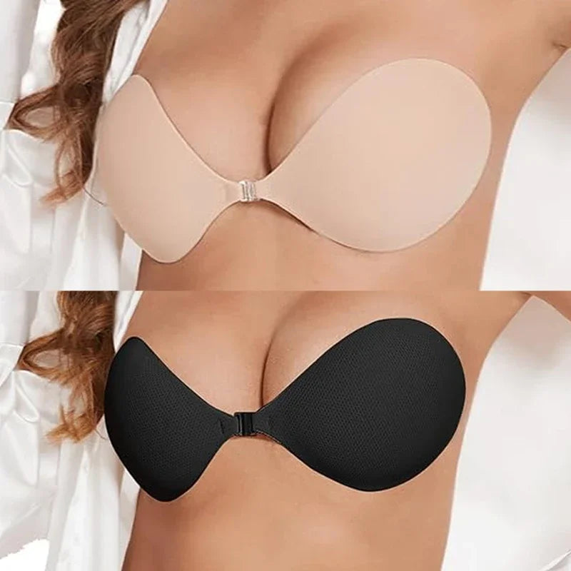 Women Sexy Invisible Strapless Adhesive Stick Bra Strapless Push Up Bras Backless Lingerie Seamless Silicone Bralette Underwear