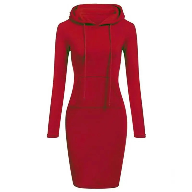 Rochie hanorac cu glugă și buzunare pentru damă
