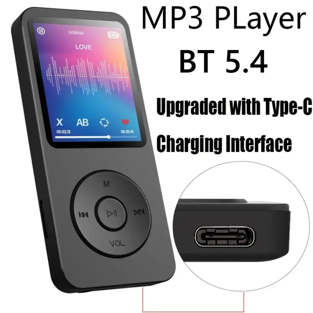 Portable Bluetooth Music Player with 1.8-Inch Screen