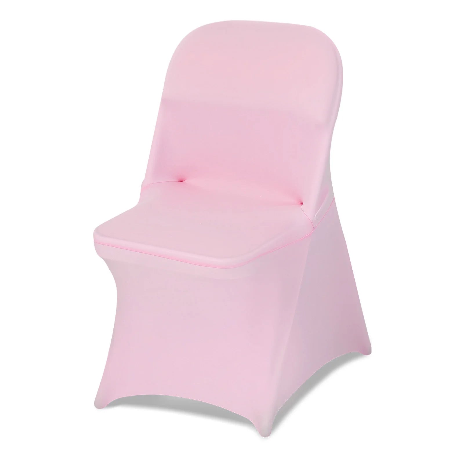 SucceBuy 50 Pcs Pink Chair Covers Polyester Spandex Chair Cover Stretch Slipcovers Flat-Front Chair Covers for Wedding Party