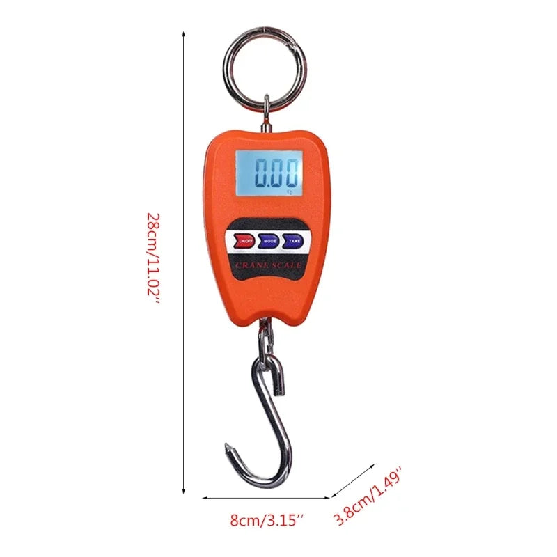 Báscula Colgante Digital 200kg / 441lb con Gancho y Pantalla LCD