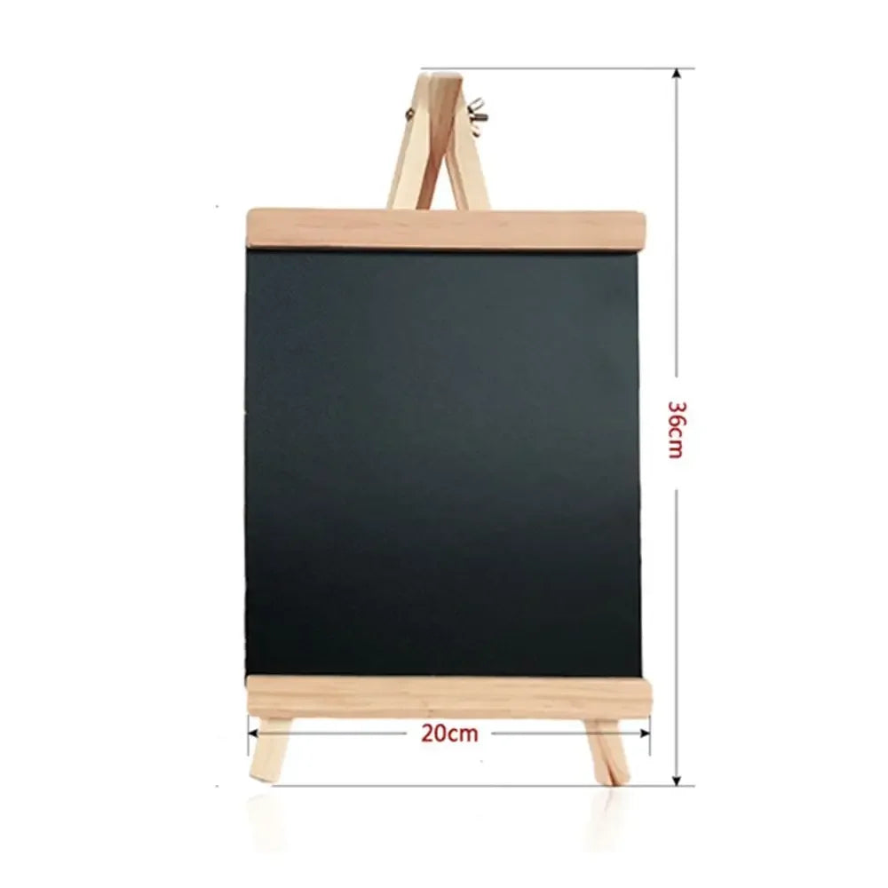 Wood-Framed Desktop Chalkboard Easel, S–L