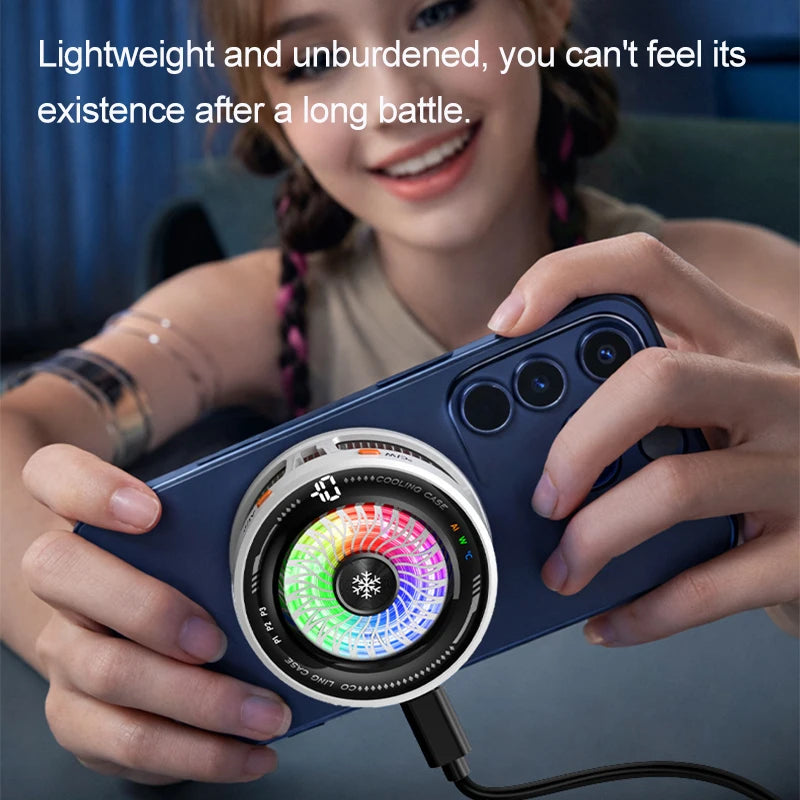 Magnetic Phone Cooler with RGB Lighting