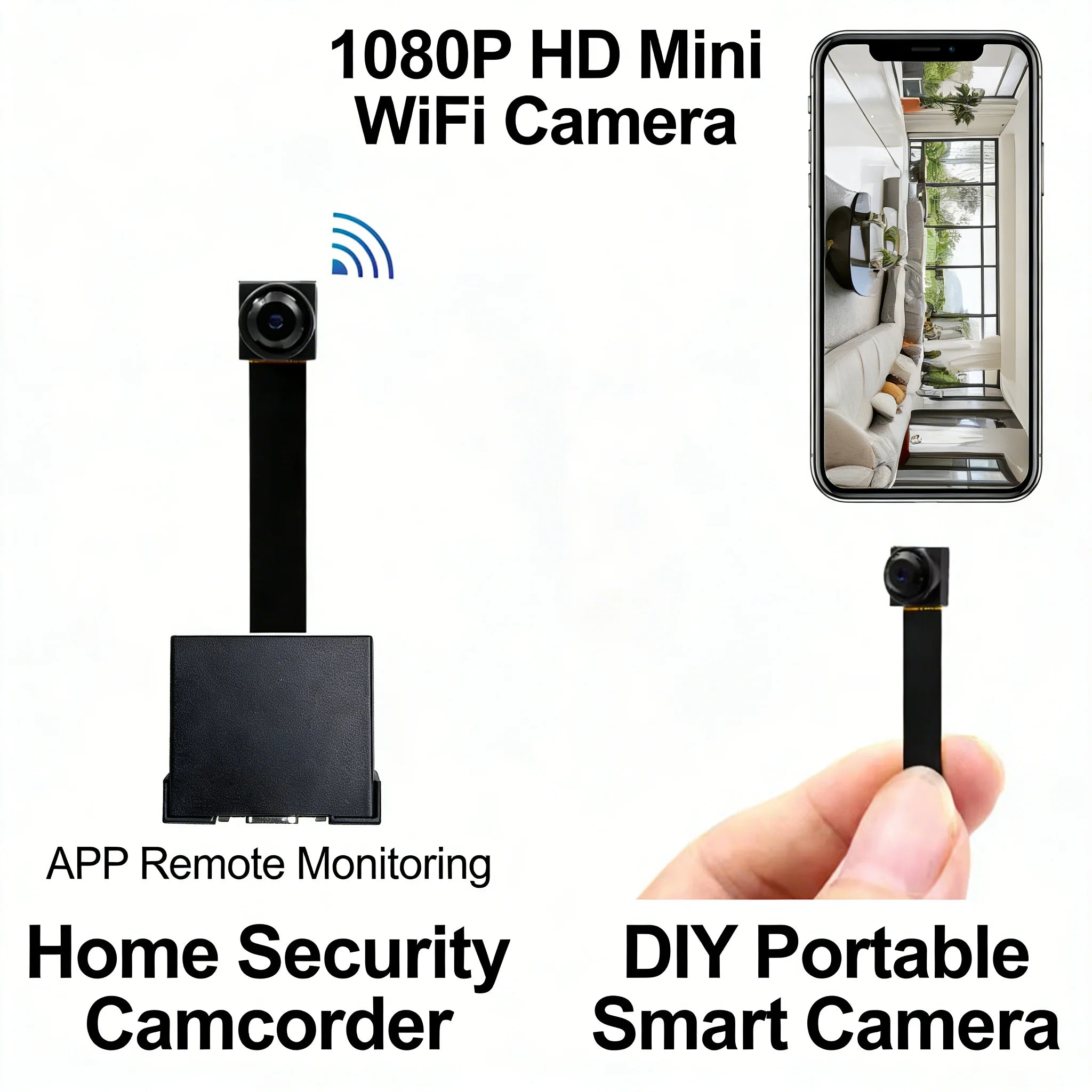 Mini cameră de securitate WiFi cu detectare a mișcării și vizualizare de la distanță