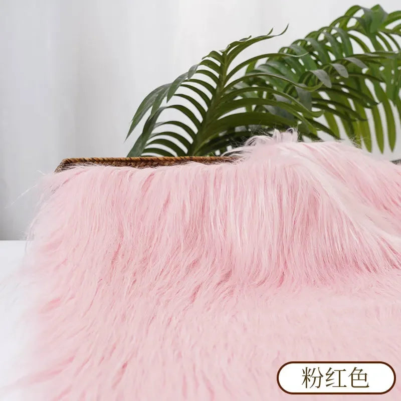 25x45cm Long Hair Faux Fur Fabric For Animal Suit DIY Doll Hair Beard Craft Making Material Patchwork Garment Sewing Accessories