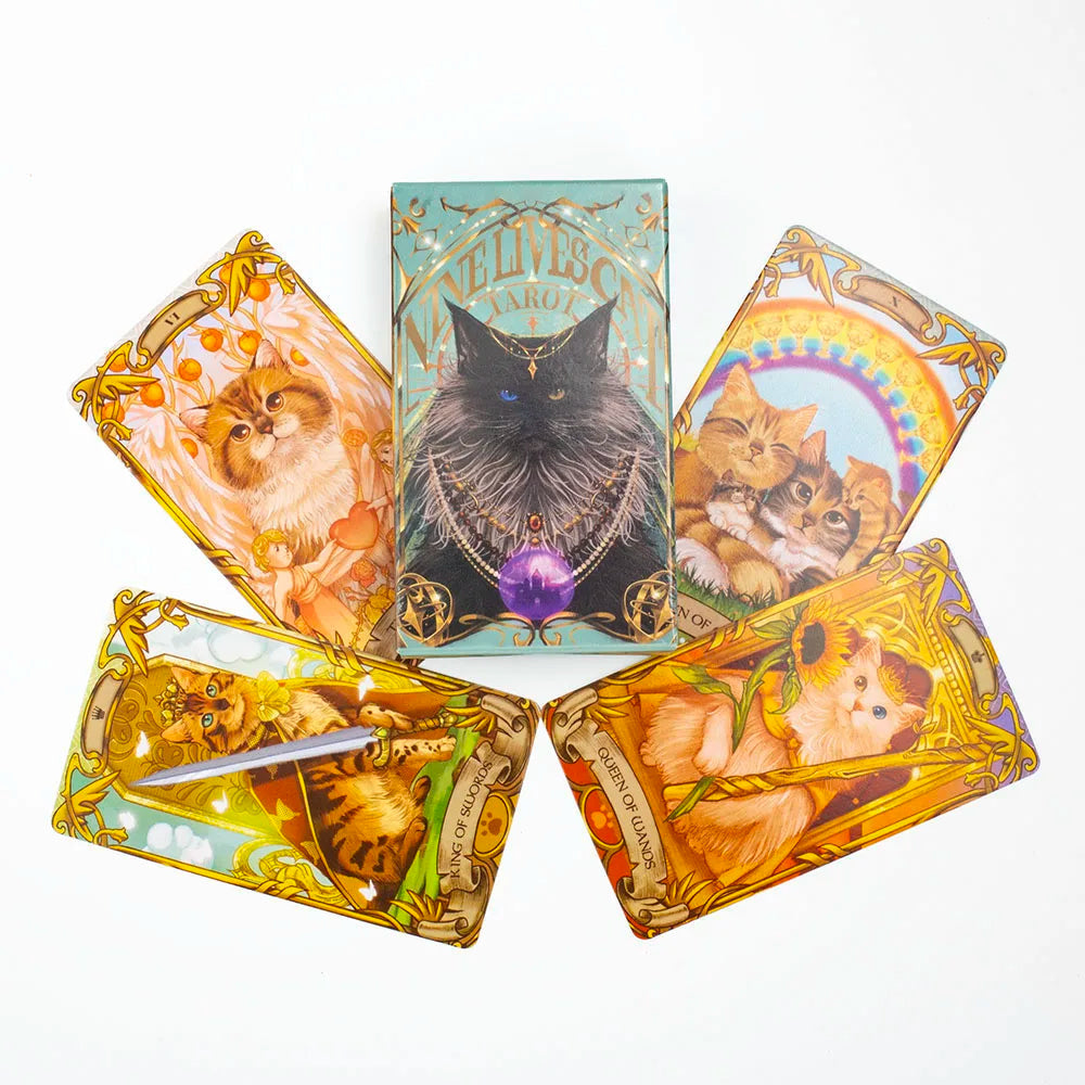 78 Card Deck Kitten Tarot Oracle Card Fate Divination Leisure Entertainment Family gatherings Tarot Card Game