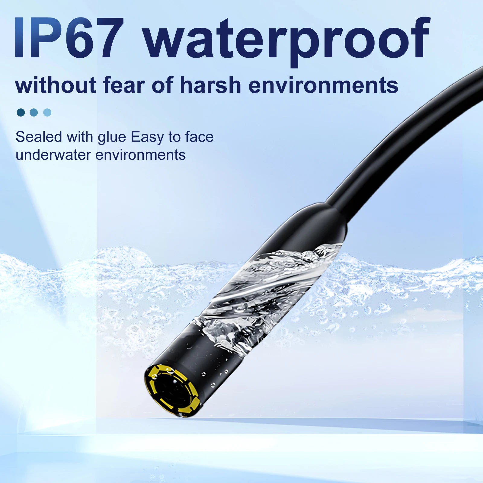 1080P HD Endoscope Camera with 4.3" LCD and 8 LEDs