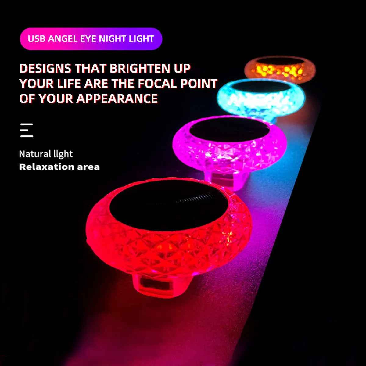 1pc Colorful Portable USB Mini LED Ambient Light for Car Interior Computer Atmosphere Lamp Plug and Play Night Light
