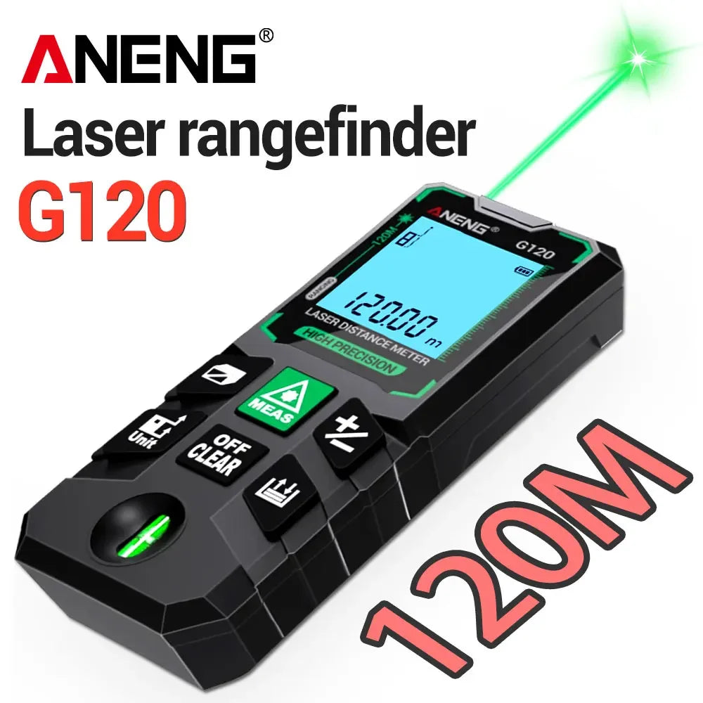 Laser Distance Meter with Green or Red Beam Options