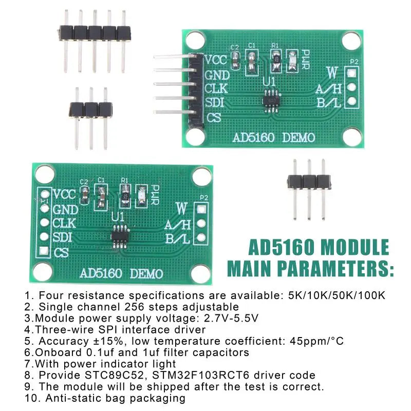 AD5160 SPI digitale potmeter-module