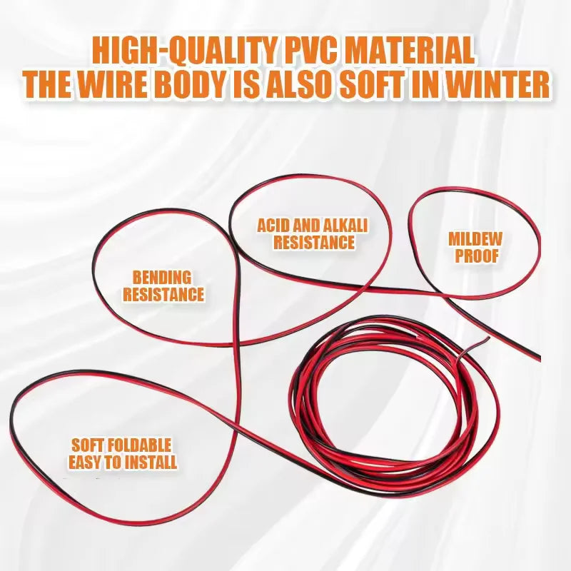 Red/Black Two-Core Speaker Wire, 5m or 10m