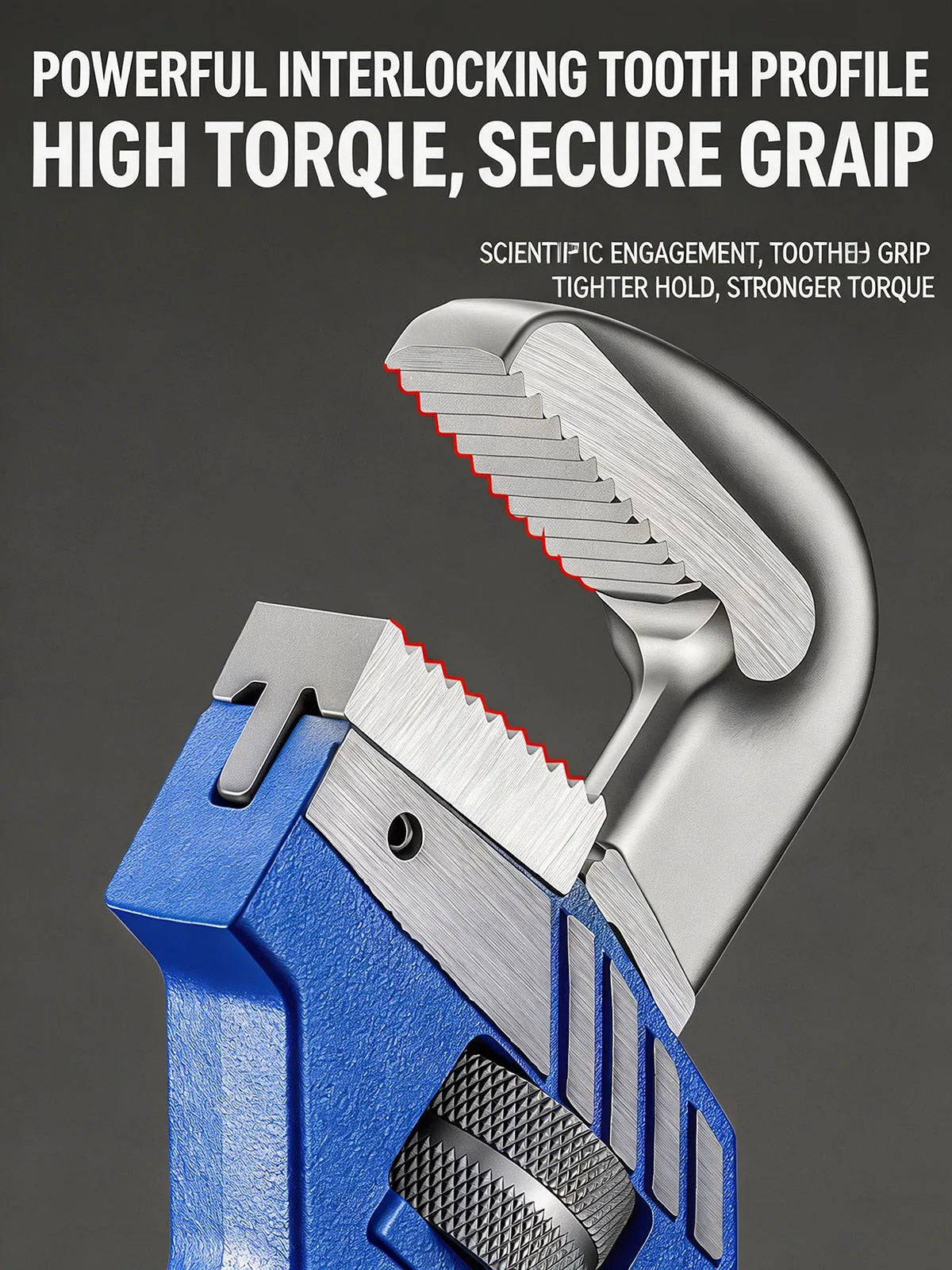 Adjustable Pipe Wrench - 8 to 14 Inch